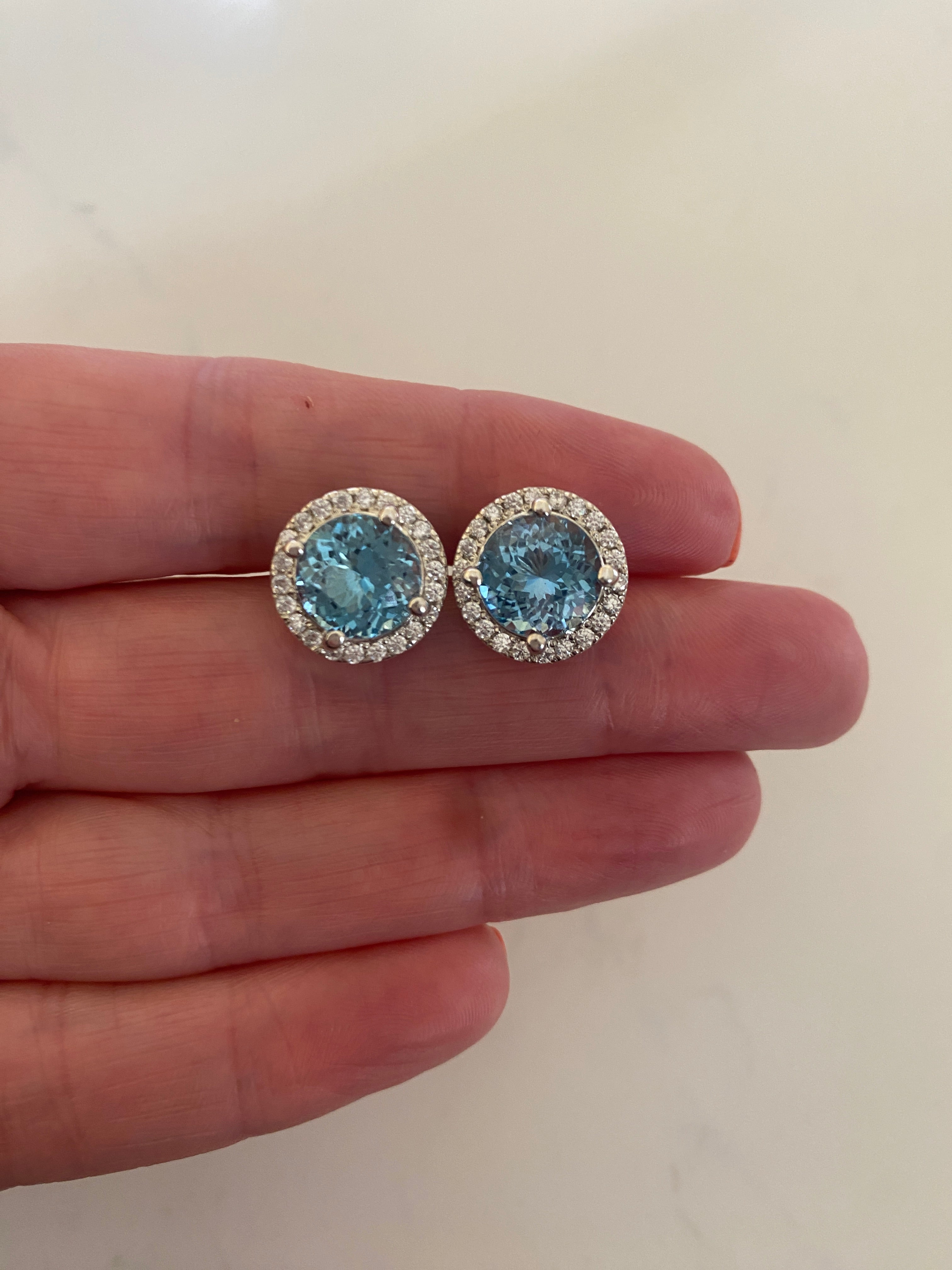 Blue Topaz Etoile Celeste Stud Earrings