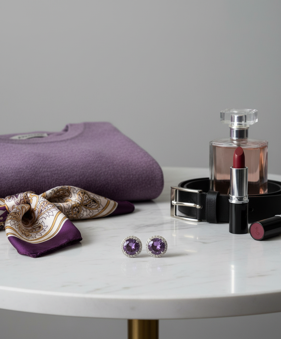 Amethyst Etoile Violette Stud Earrings
