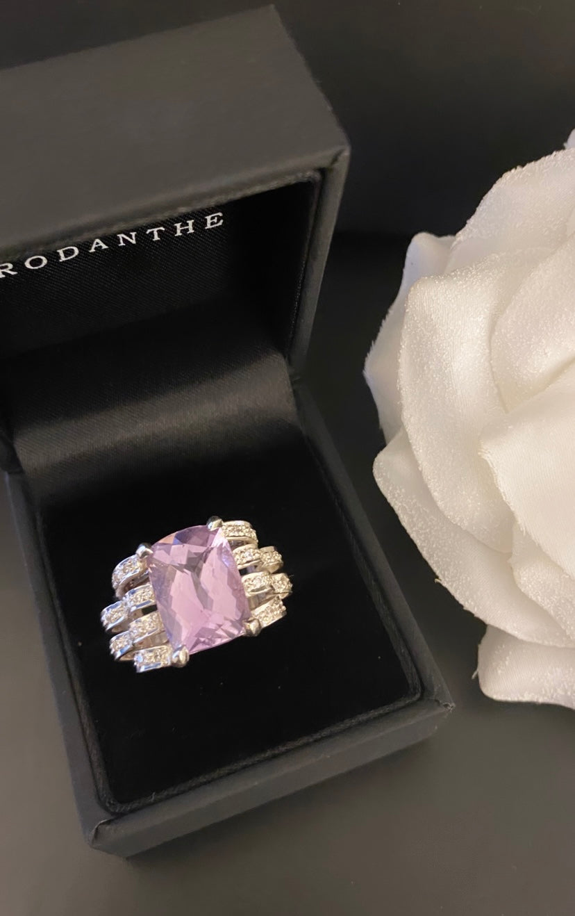 Pink Amethyst “Wave” ring