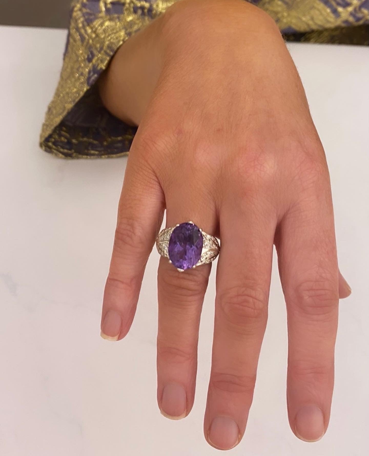 Purple Amethyst “Turban” Ring